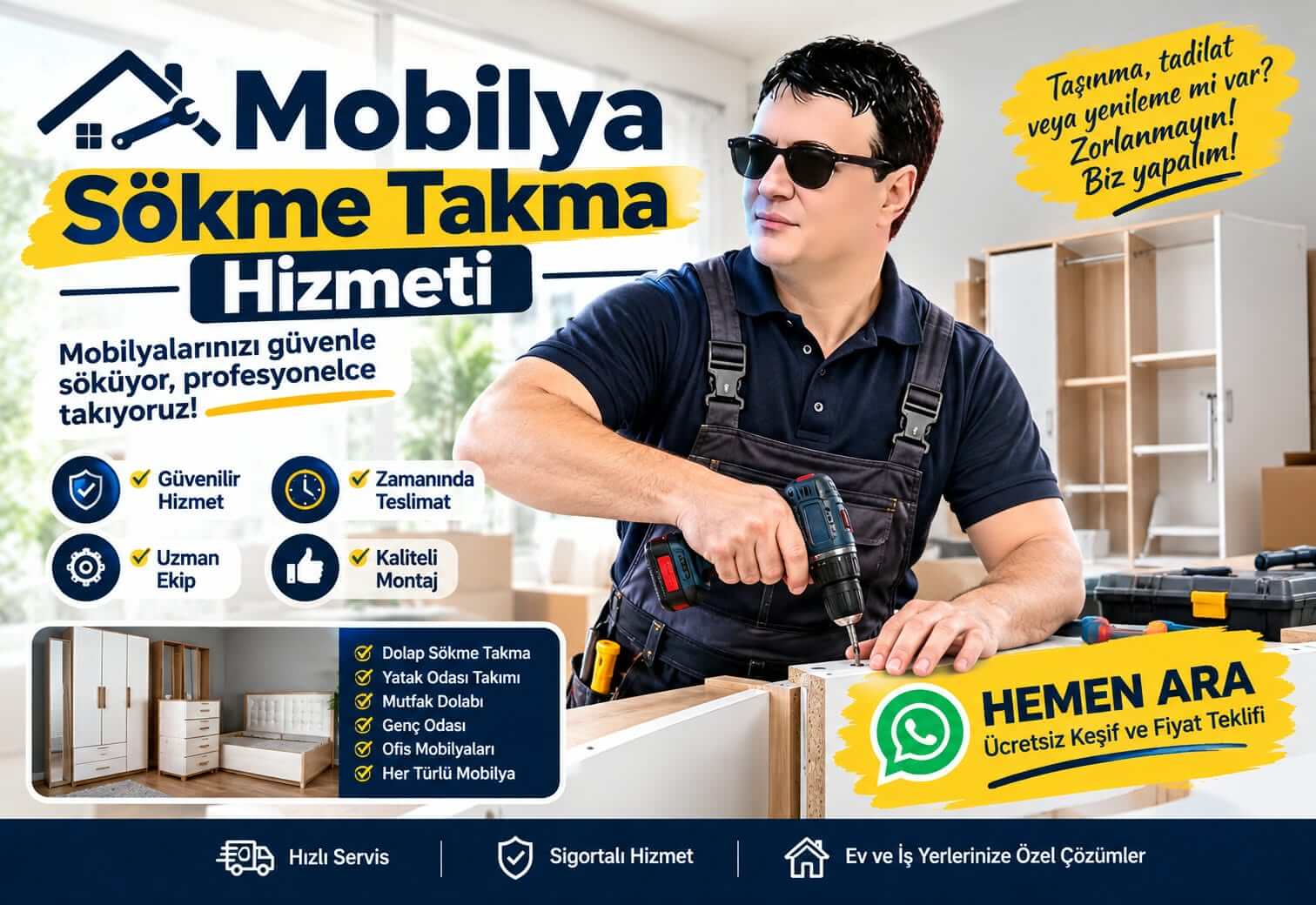 Mobilya Sökme Takma Hizmeti