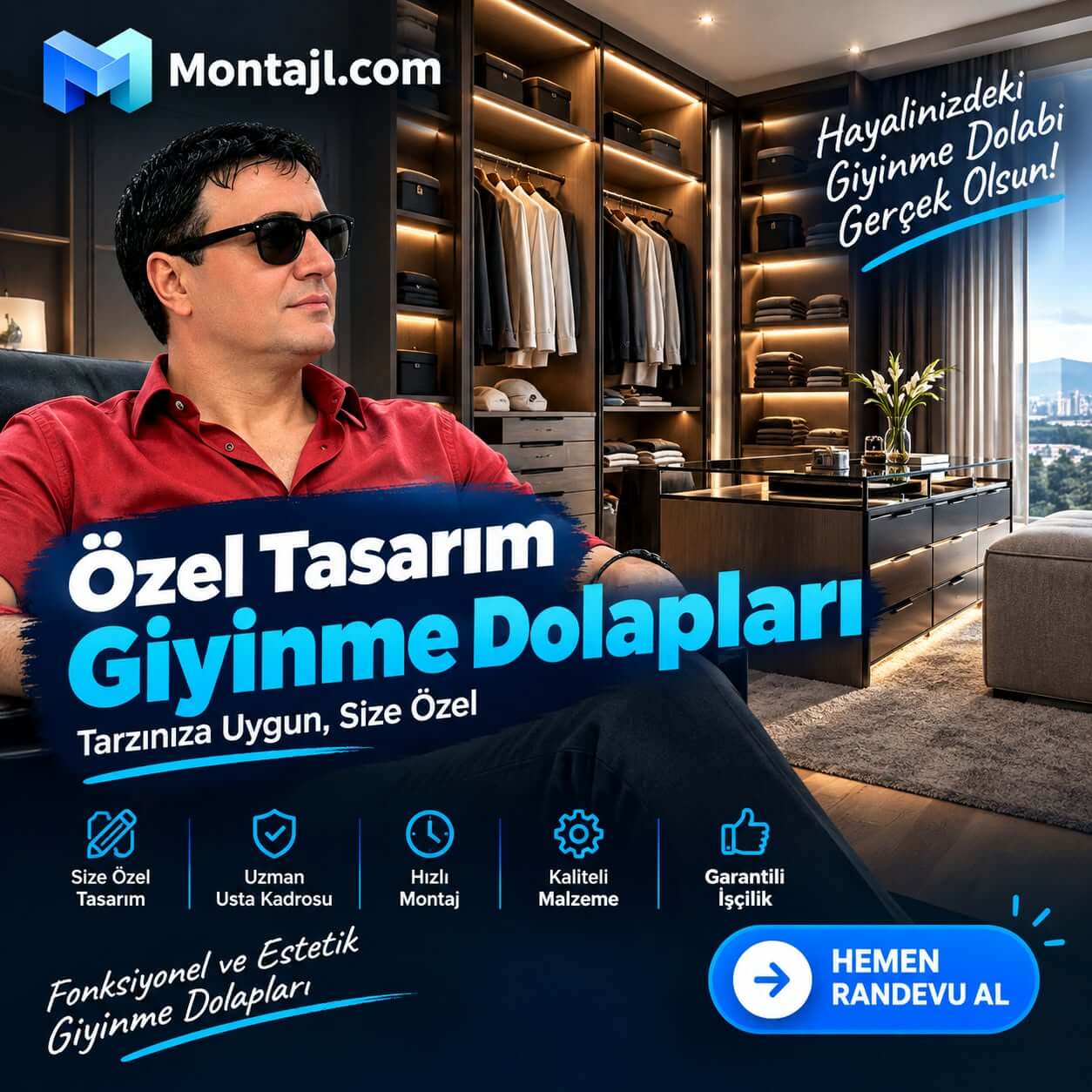 Özel Tasarım Giyinme Dolapları